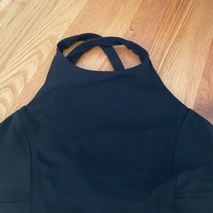 Black lululemon sports bra size 6 worn once